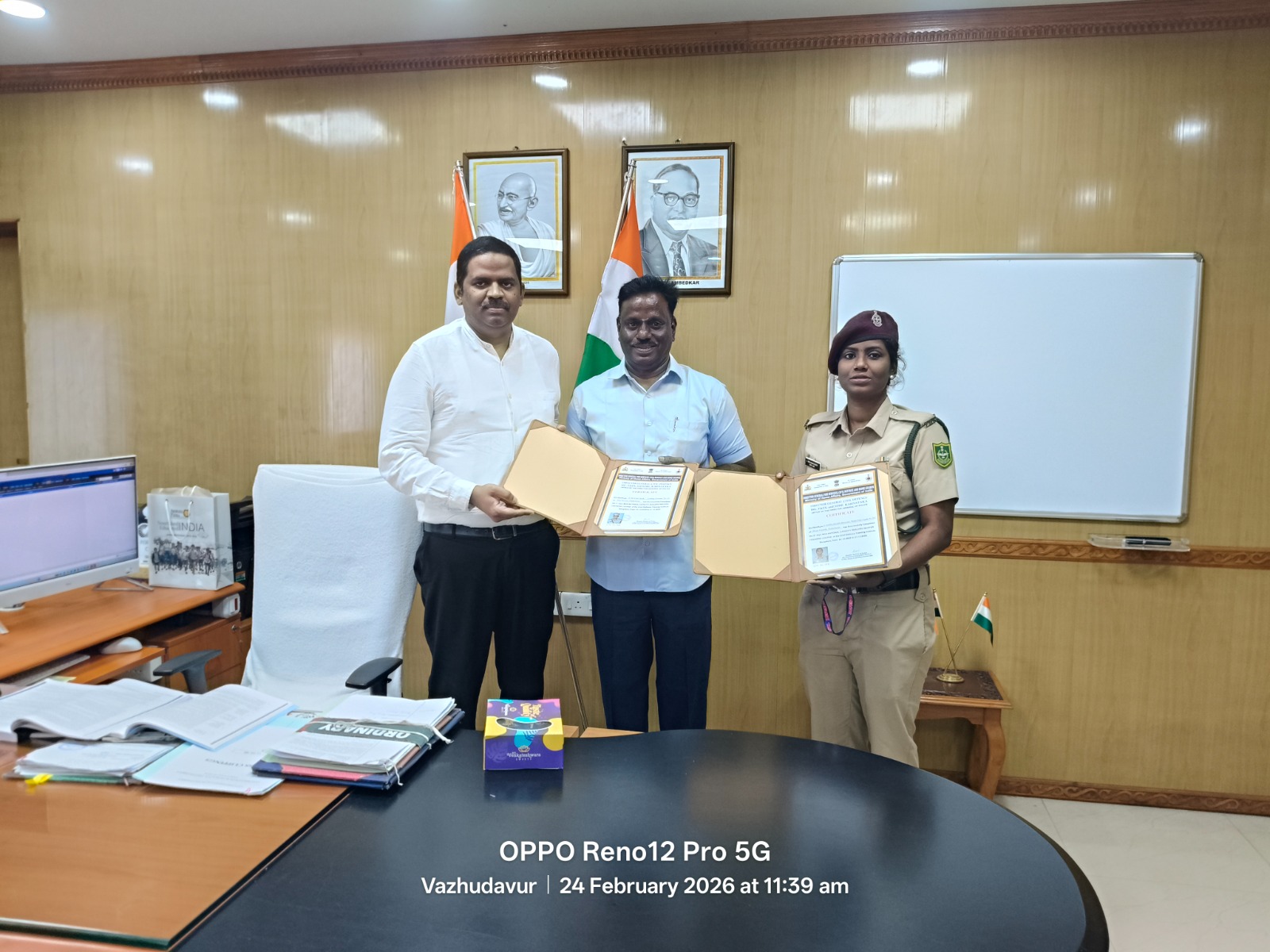 Civil Defence Master Trainers Honoured by District Collector