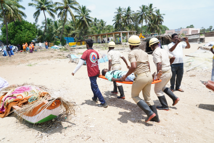 UT Level Mock Exercise On Tsunami & Induced Disasters - kanapathichettikulam